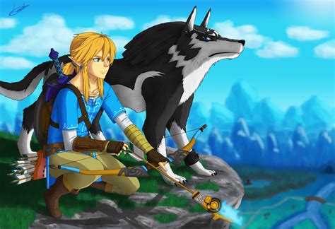 botw link wolf